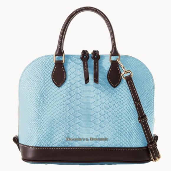 Dooney & Bourke Handbags - Dooney & Bourke Caldwell Zip Zip Satchel NWT new in packaging Dusty Blue